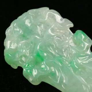 Cabbage Carving Green Pendant 100% Grade A Untreated Natural Jade 
