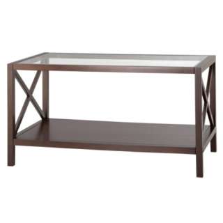 Hamilton X Slat Coffee Table with Glass Top  Sienna.Opens in a new 