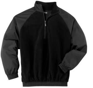 PING Golf NEW Mens Size LARGE 1/4 Zip BLACK Fleece Jacket Windshirt 