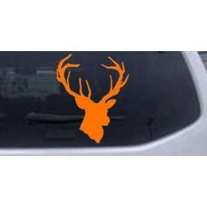 Orange 4.4in X 5.4in    Big Buck Hunting And Fishing Car Window Wall 