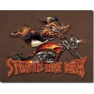  Sturgis Bike Week Wild Boar Motorcycle Retro Vintage Tin 