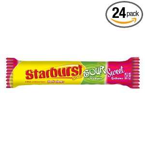 Starburst Sour Candy, 24 Count Packages (Pack of 24)  