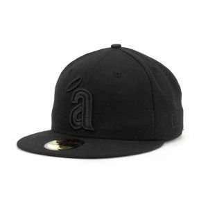  Los Angeles Angels of Anaheim Black on Black Fashion Hat 