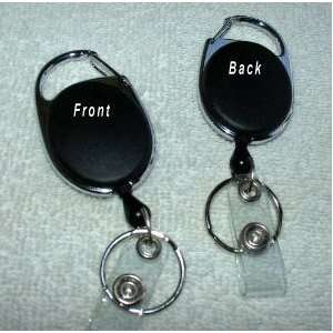  BLACK Carabiner Style Retractable Reel. Ideal For Holding 