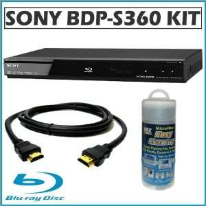   Sony BDP S360 1080p Blu ray Disc Player + Accessory Kit Electronics