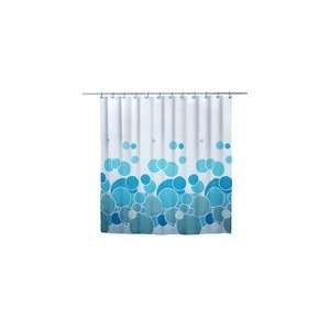  Elegant Shower Curtain & Hook Sets   Blue Circle Design 
