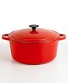    Martha Stewart Collection Red Enameled Cast Iron Round Pot, 7 