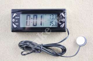 Digital Car Indoor Outdoor Thermometer with Alarm Clock  