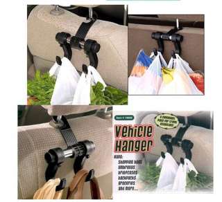   Double Vehicle Hangers Auto Car Seat Organizer Bag Hook Holder  