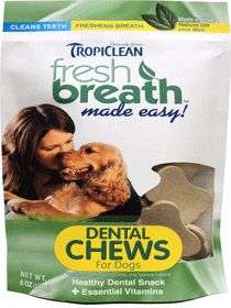TropiClean Fresh Breath Dental Treats for Dogs 5oz Bag  