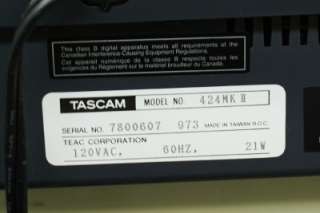 TASCAM PORTASTUDIO 424 MKII MULTI TRACK CASSETTE TAPE RECORDER  
