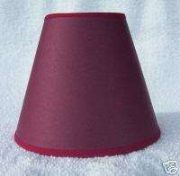 DK CRANBERRY/ RED TRIM Paper Mini Chandelier Lamp Shade  