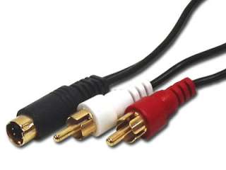 12FT S VIDEO TO 2 RCA CABLE LAPTOP/PC TO TV 12 FT ~GOLD  