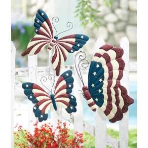  American Patriotic Butterfly Outdoor Fence Decor By 