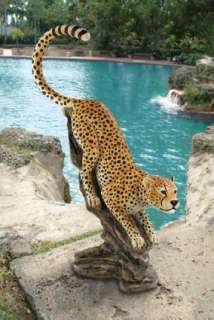 African Savannah Muscular Cheetah Sculpture Garden Statue Exotic 
