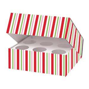  Candy Cane Stripe Cupcake Boxes 