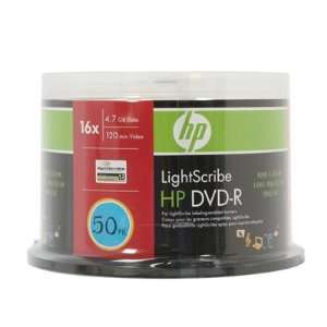    HP DVD R Lightscribe media 16x 50 pack cake box Electronics