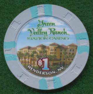 GREEN VALLEY RANCH   Las Vegas   $1 CASINO & POKER CHIP  
