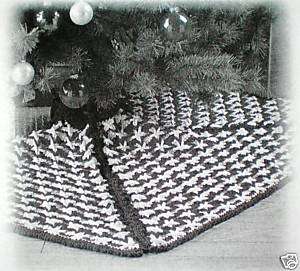 CHRISTMAS Tree Skirt Crochet Pattern*holiday*stars  