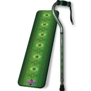   Mobility Walking Canes Celtic Lace Offset Walking Cane in Green B909G