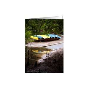  Line of canoes at Manatee Springs State Park Card Health 