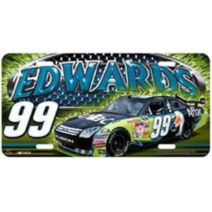 Carl Edwards Metal License Plate