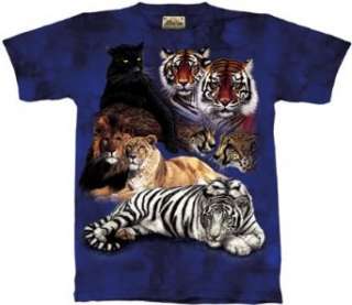    The Mountain Big Cat Collage Tigers Lions Tee T shirt Clothing