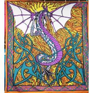  Fire Dragon Celtic Tapestry Wall Hanging