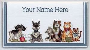 DOG CAT Personalized Checkbook Cover KITTEN PUPPY  