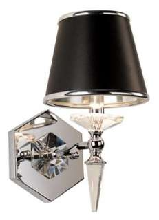   CHROME FINISH WITH FULL SPECTRUM CRYSTAL ACCENTS WALL SCONCE  