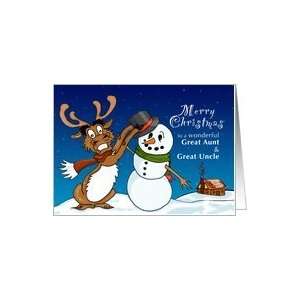 Christmas Deer   Merry Christmas for Great Aunt & Great Uncle Card