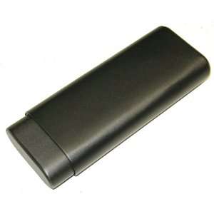  Black Leather Cedar Lined 3 Cigar Case 