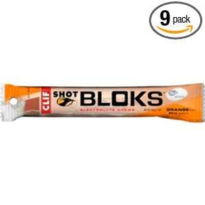 Clif Shot Bloks   Orange Flavor, 2.1000 Ounce (Pack of 9)