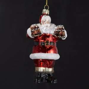  Pack of 6 Glass Coca Cola Santa Claus Christmas Ornaments 