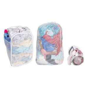 DAZZ Pop Up Hamper, Laundry Bag and Delicate Bag Combo, White  