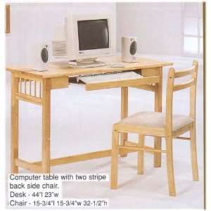  WOODEN COMPUTER TABLE WITH UPHOLSTERED CHAIR