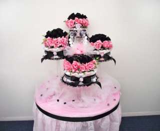 Girls Baby Shower Diaper Cake Centerpiece/Decoration/Favor/Theme 