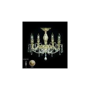 American Brass and Crystal FM9511 A 10G Rosetta 5 Light Flush Mount in 