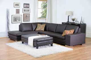 CONTEMPORARY CALISTA leather sectional SOFA reverse  