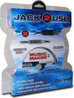 DJ TECH Jack to USB cable & recording Software JACK2USB 846903000552 