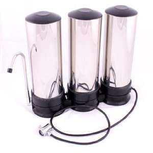 Polar Countertop Stainless Steel Triple Water Filter System (Lead 