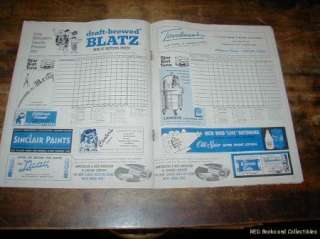 Dodgers Score Card 1961 Signed by S F Giants Felipe Alou and Juan 