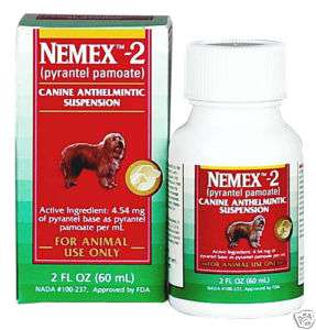 Nemex 2 (pyrantel pamoate) Liquid Dog Wormer 2 oz  