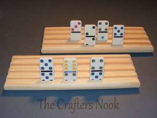 Domino Holders Rack Mexican Train Chicken Foot Handmade 4 Rows of 