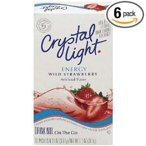 Crystal Light On The Go Energy Wild Strawberry, 10 Count Boxes (Pack 
