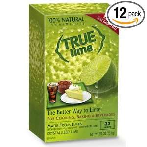 True Lime Crystallized Lime Mix, 32 Packets, .91 Ounce Box (Pack of 12 
