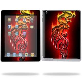   Skin Decal for Apple iPad 2 (2011 model) E Reader Fire Dragon  