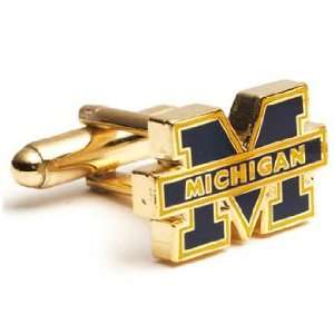   Michigan Wolverines NCAA GL Cufflinks Cuff Links Cufflinks Jewelry
