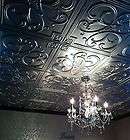 3D embossed Faux Tin ceiling tile   #204 Silver (drop i