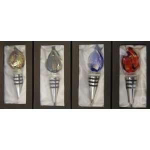  Glass Curved Leaf Wine Bottle Stopper (Sold Separately 